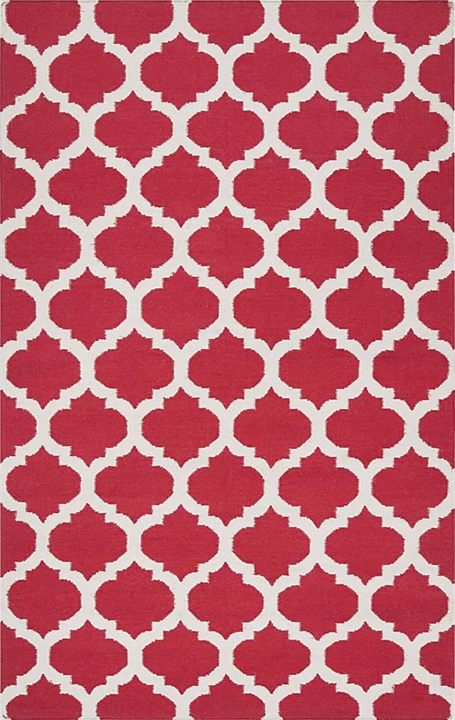 Kasbah 3'6 x 5'6 Red Rug - Thumbnail - Image 1