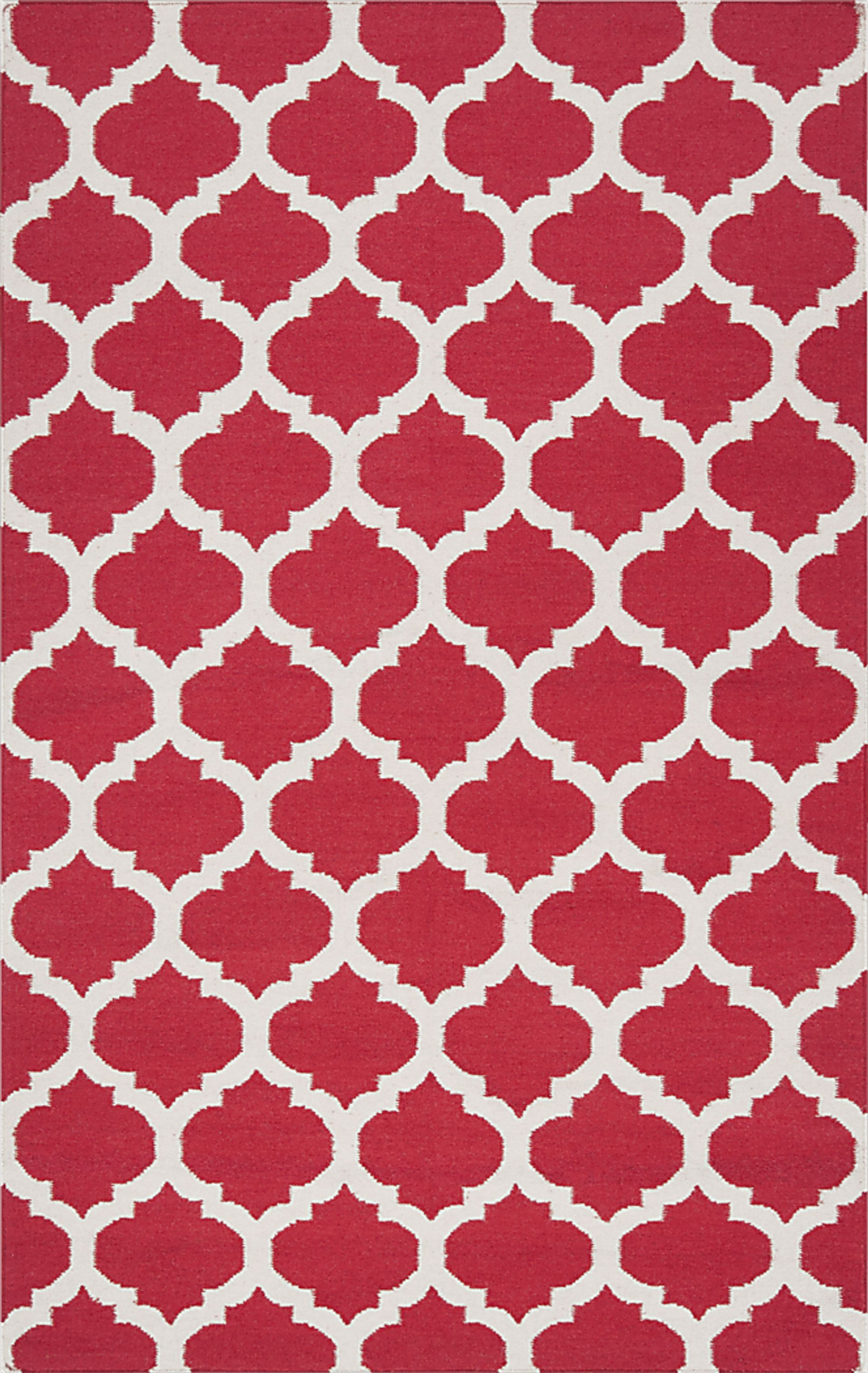 Kasbah 3'6 x 5'6 Red Rug - Image 1