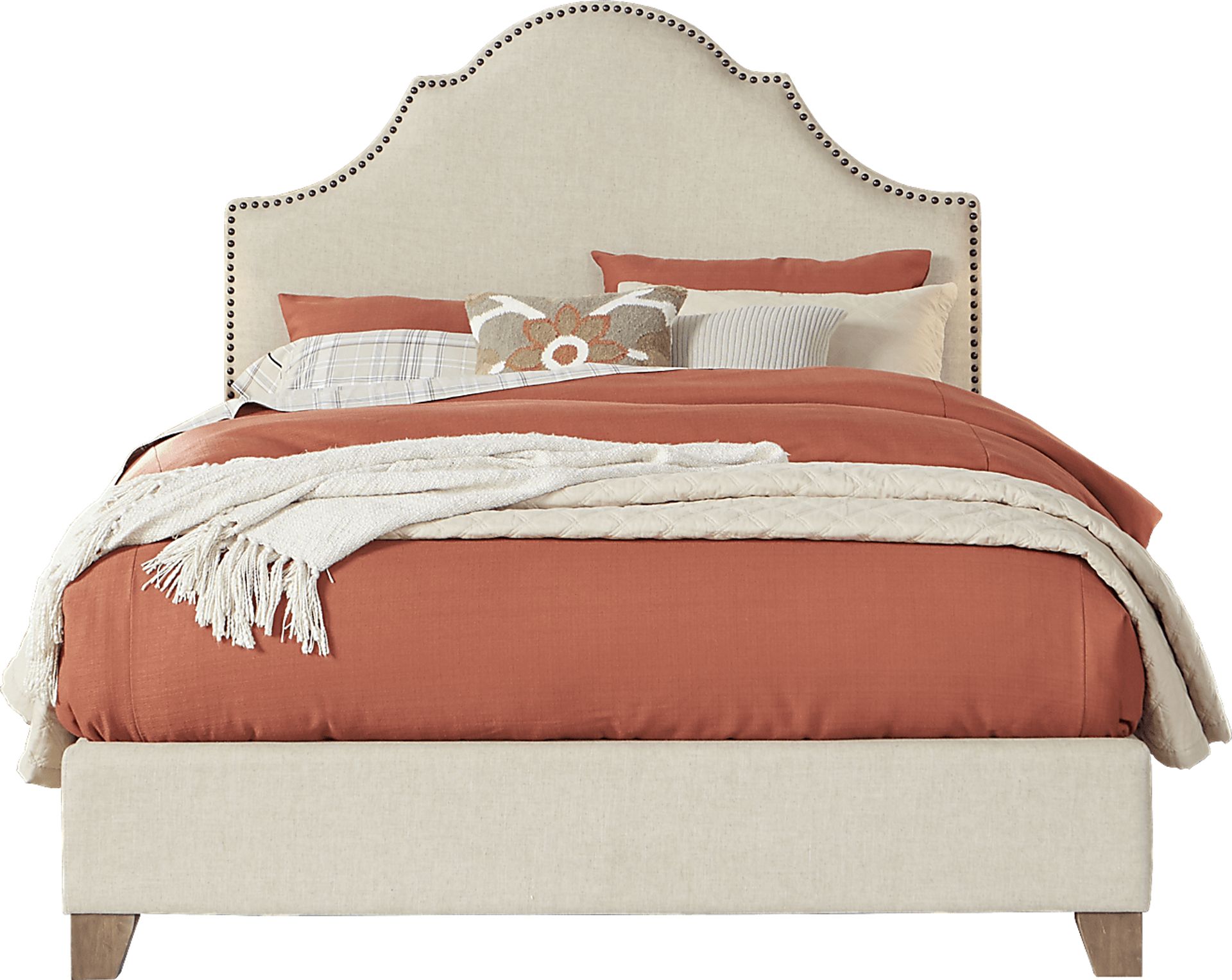 Kasey Sand 3 Pc King Upholstered Bed - Image 1
