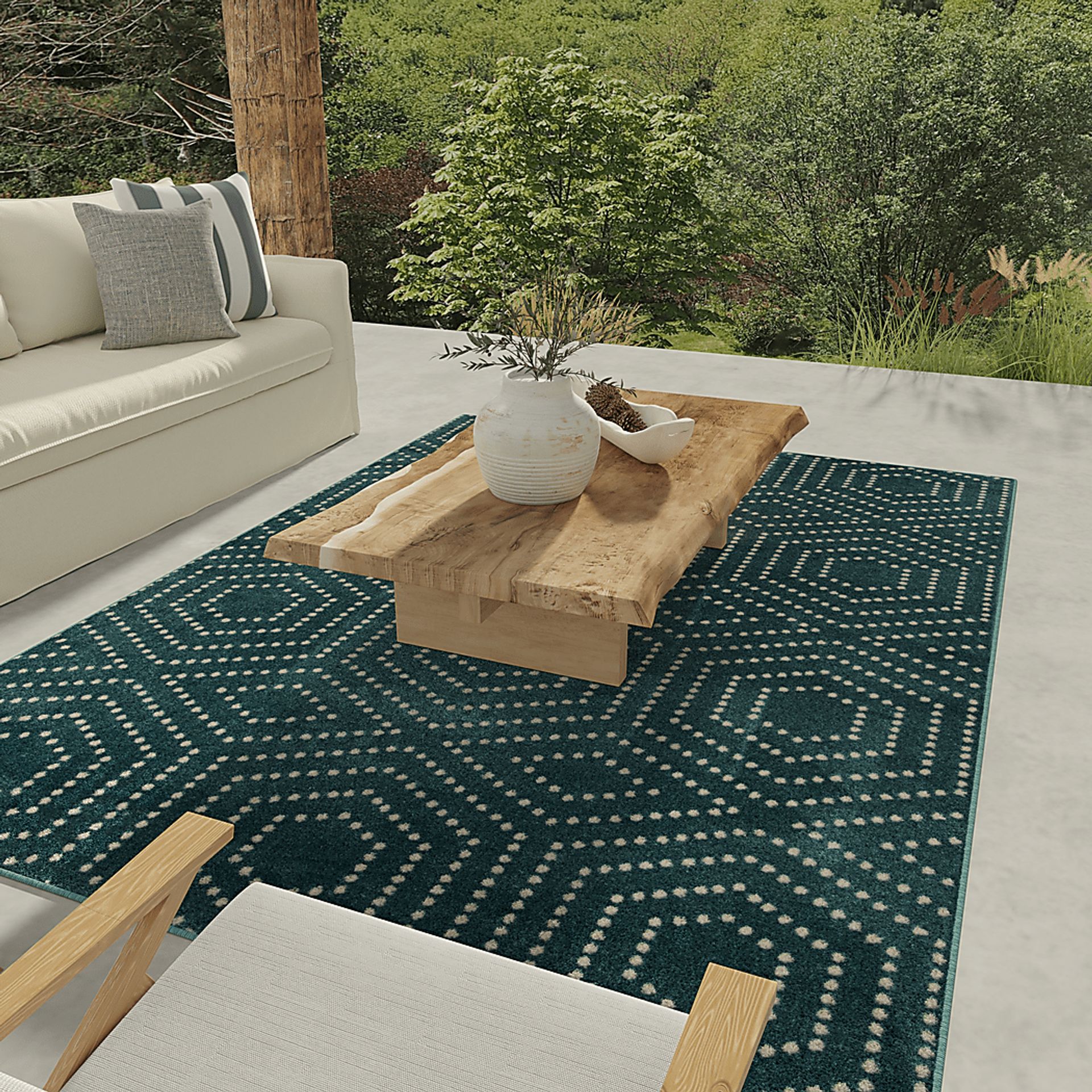 Kasiya Teal 2' x 7' Indoor/Outdoor Runner - Image 2