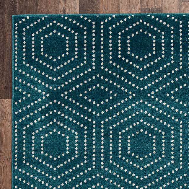 Kasiya Teal 2' x 7' Indoor/Outdoor Runner - Thumbnail - Image 9