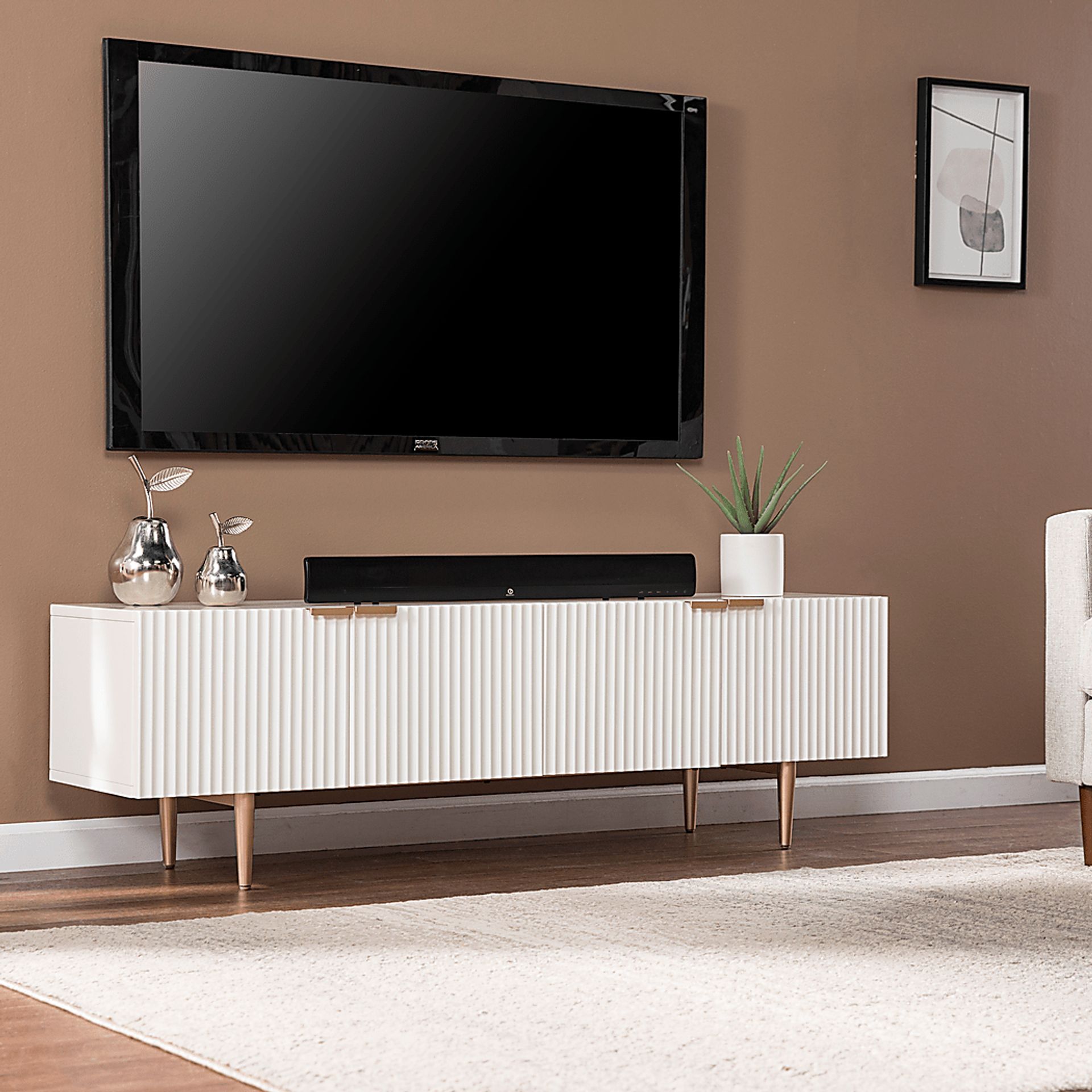 Kassarine White 60 in. Console - Image 7