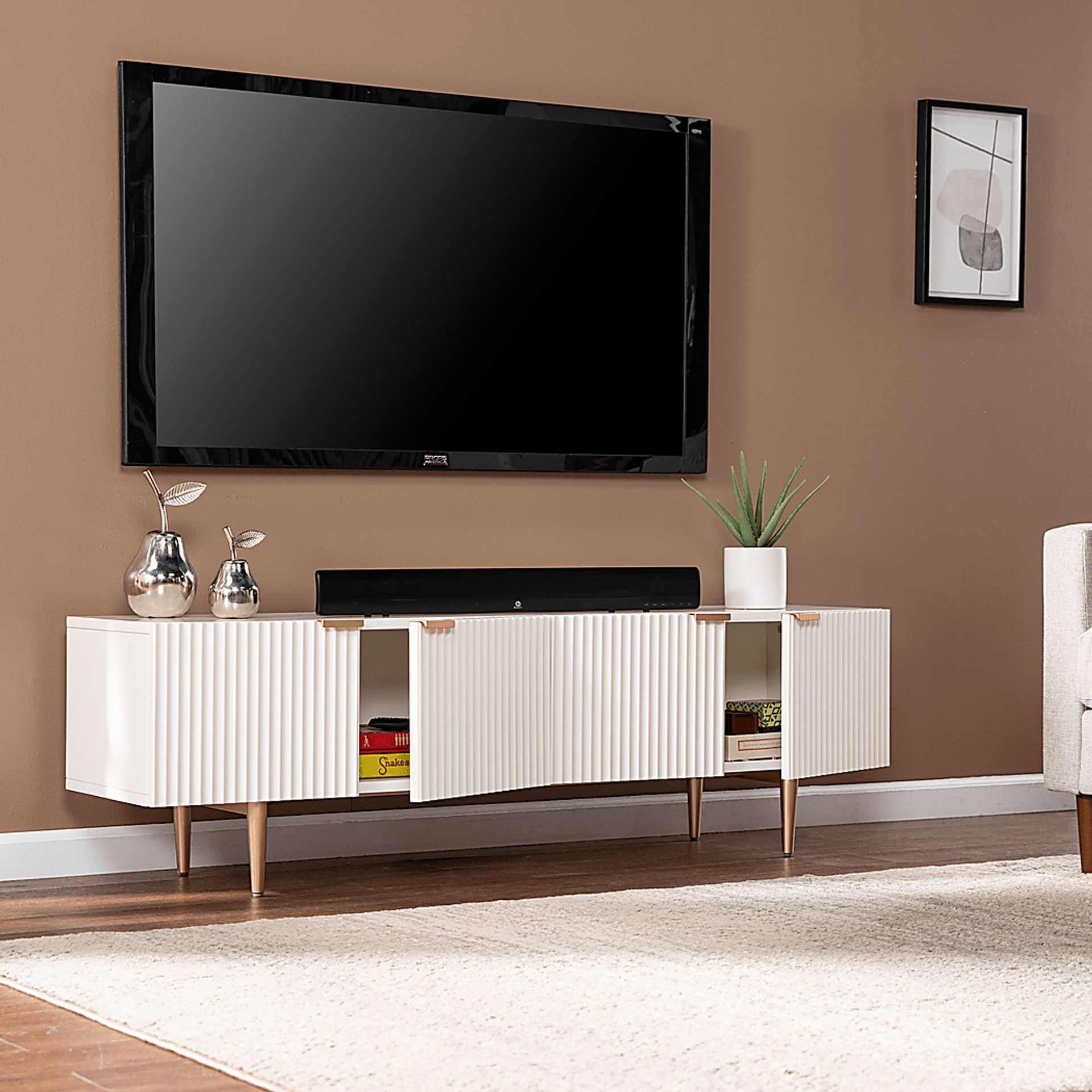 Kassarine White 60 in. Console - Image 8