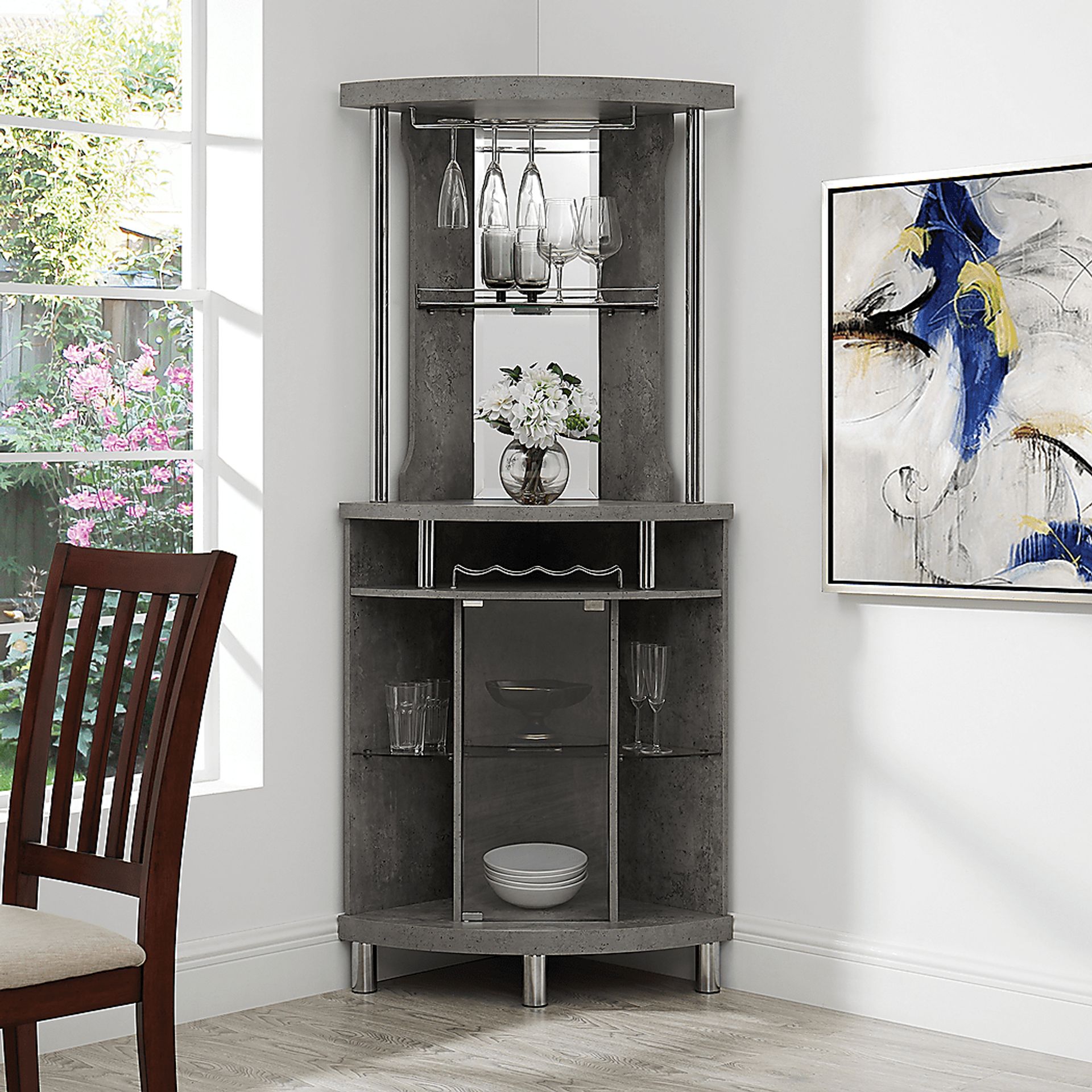 Kasson Gray Bar Cabinet - Image 8