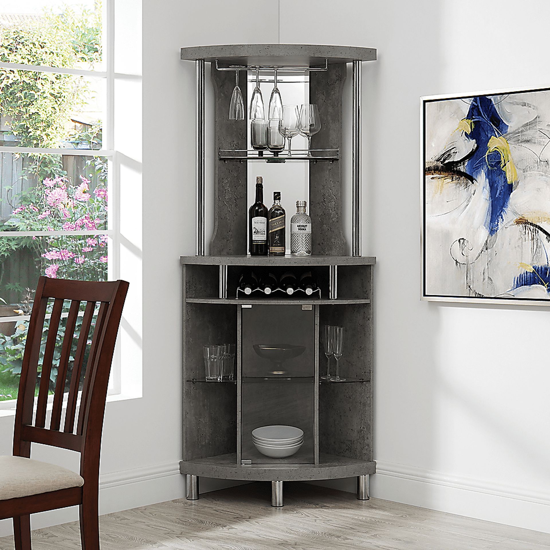 Kasson Gray Bar Cabinet - Image 9