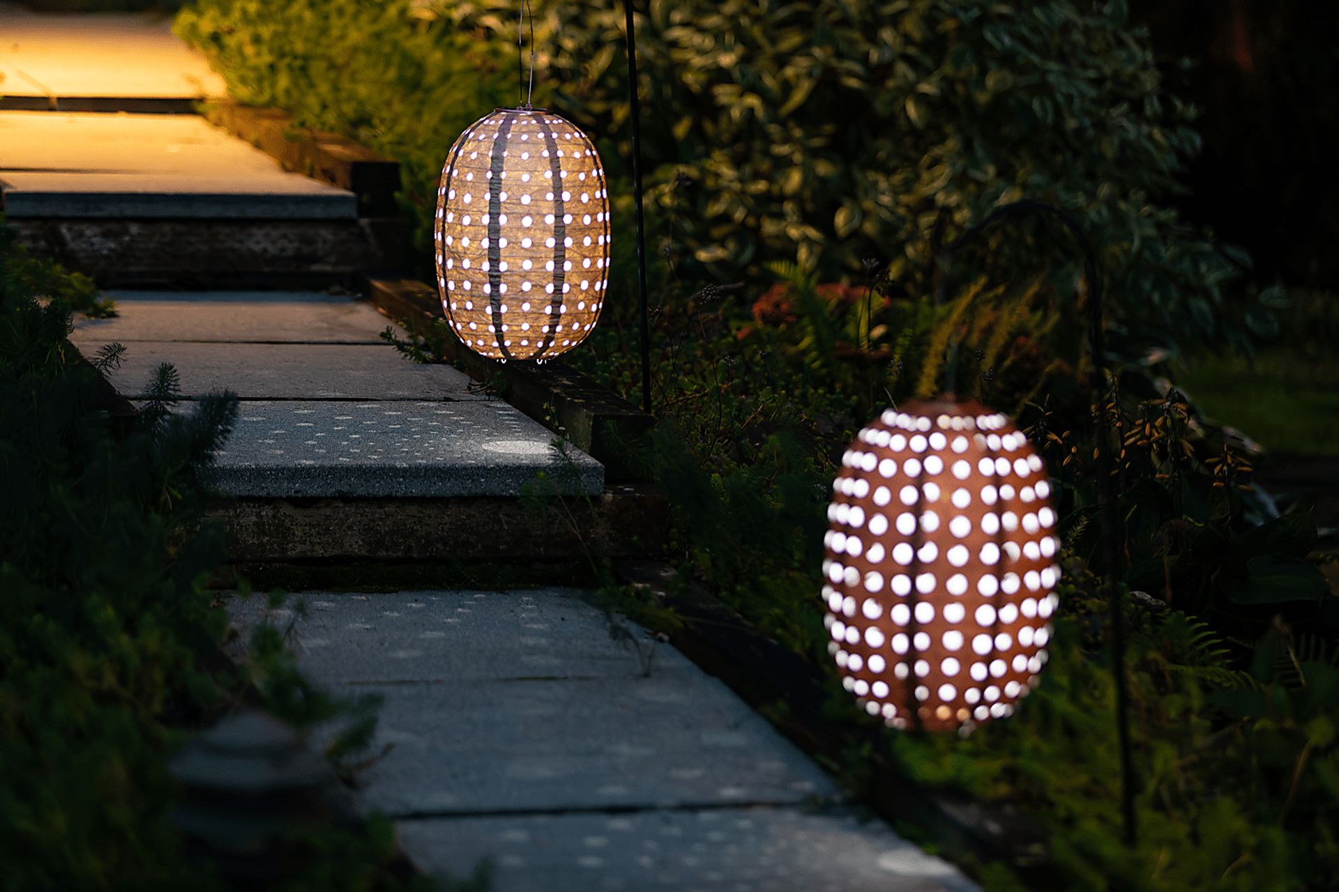 Katanda Brown Outdoor Solar Lantern - Image 6
