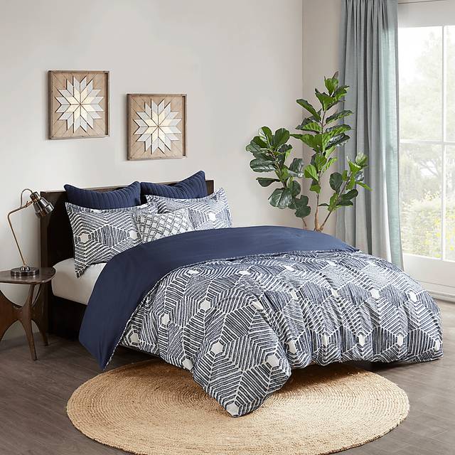 Katara Navy 3 Pc Queen Comforter Set - Thumbnail - Image 2