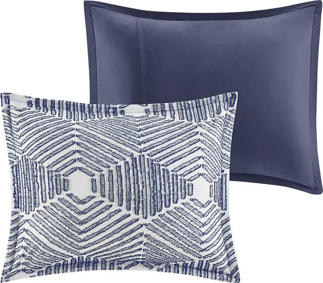 Katara Navy 3 Pc Queen Comforter Set - Thumbnail - Image 4