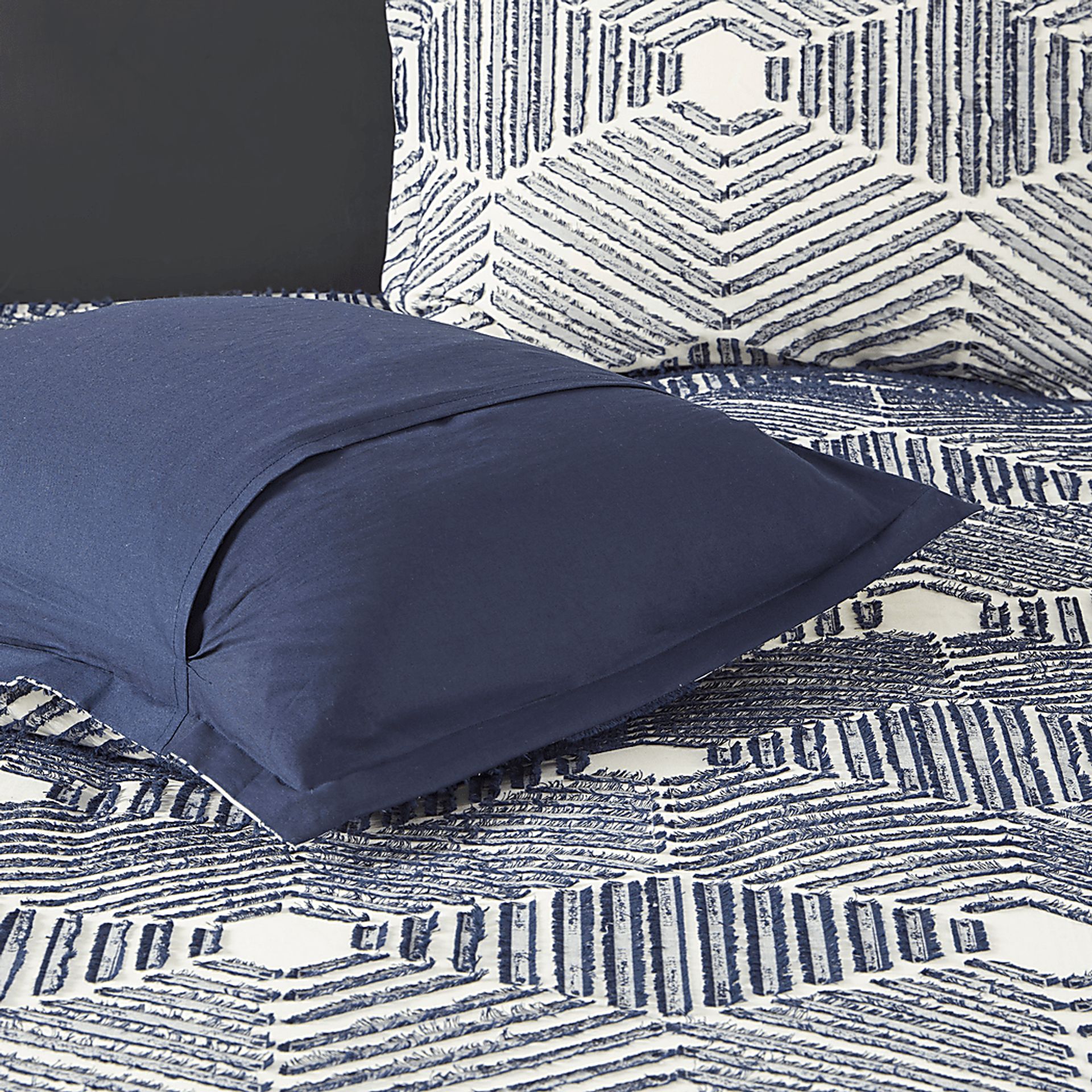 Katara Navy 3 Pc Queen Comforter Set - Image 6