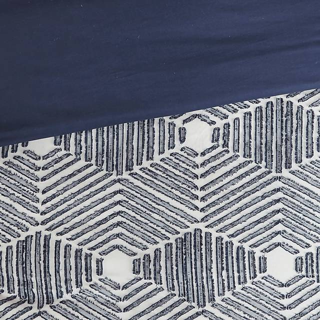 Katara Navy 3 Pc Queen Comforter Set - Thumbnail - Image 7