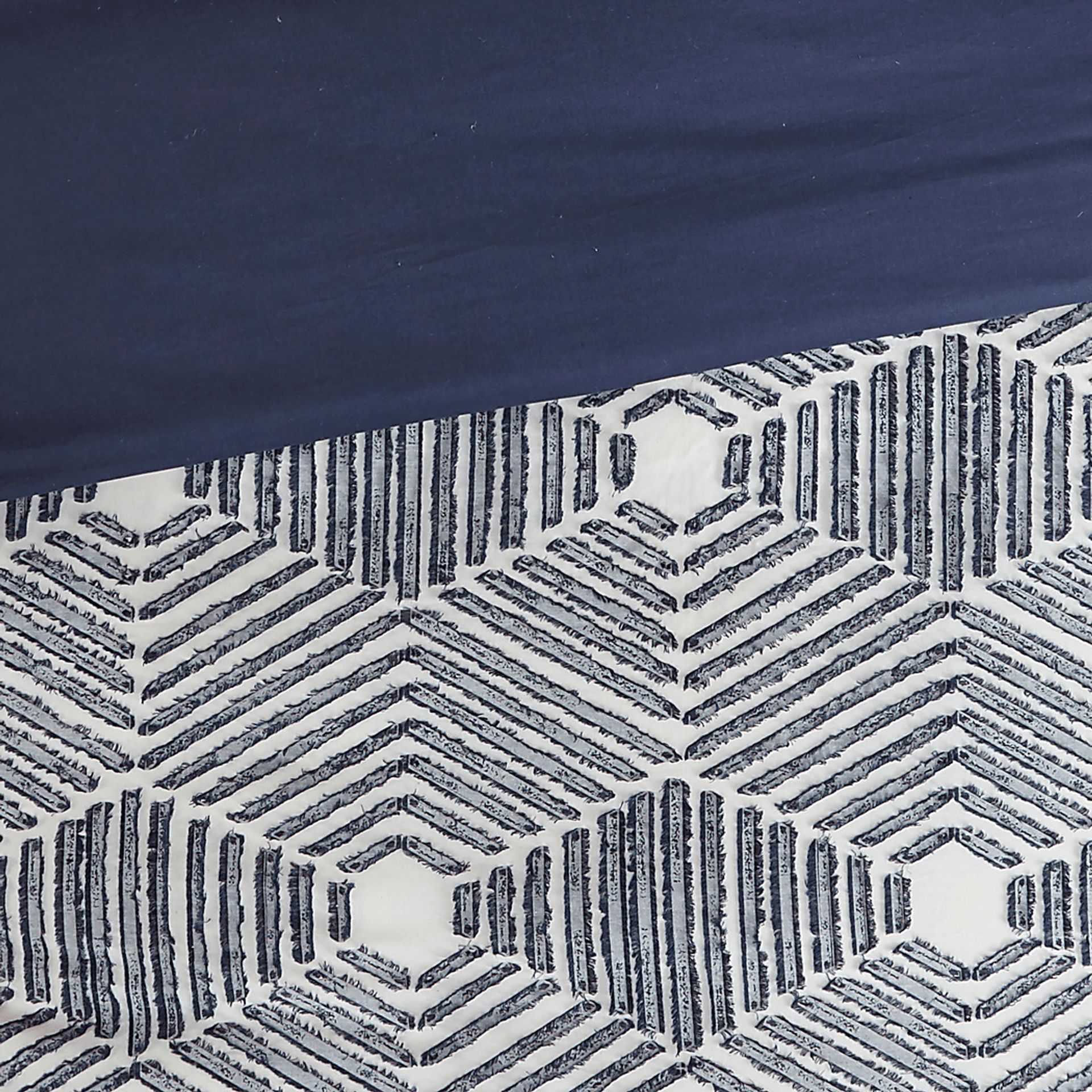 Katara Navy 3 Pc Queen Comforter Set - Image 7
