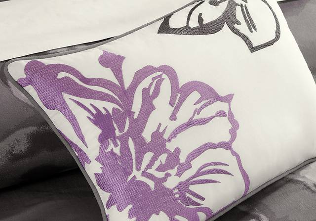 Katarina Gray 7 Pc Queen Comforter Set - Thumbnail - Image 3
