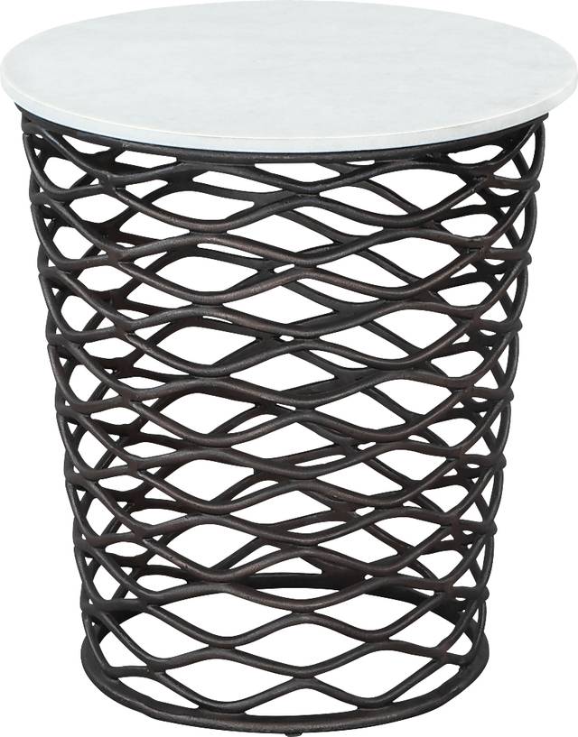 Katchemak White End Table - Thumbnail - Image 3