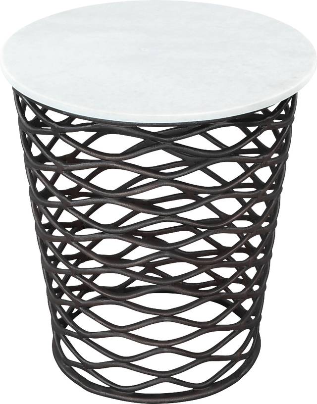 Katchemak White End Table - Thumbnail - Image 4
