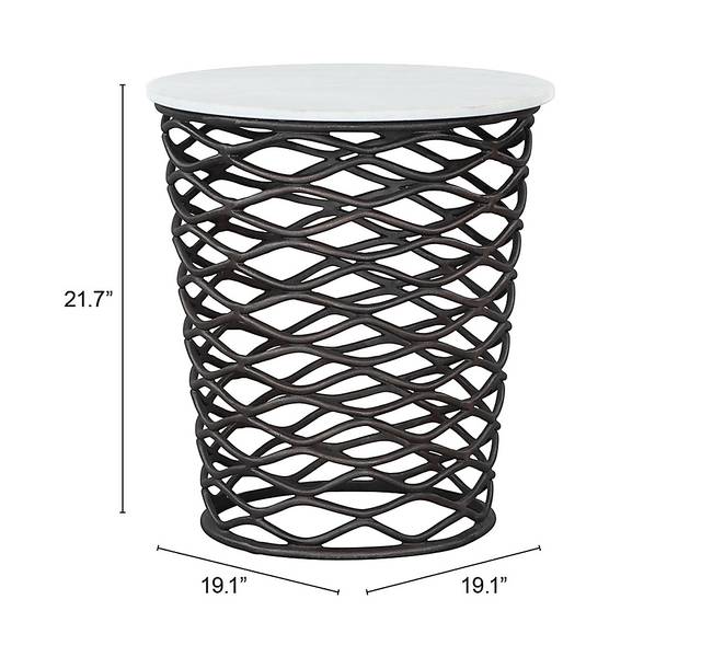 Katchemak White End Table - Thumbnail - Image 10
