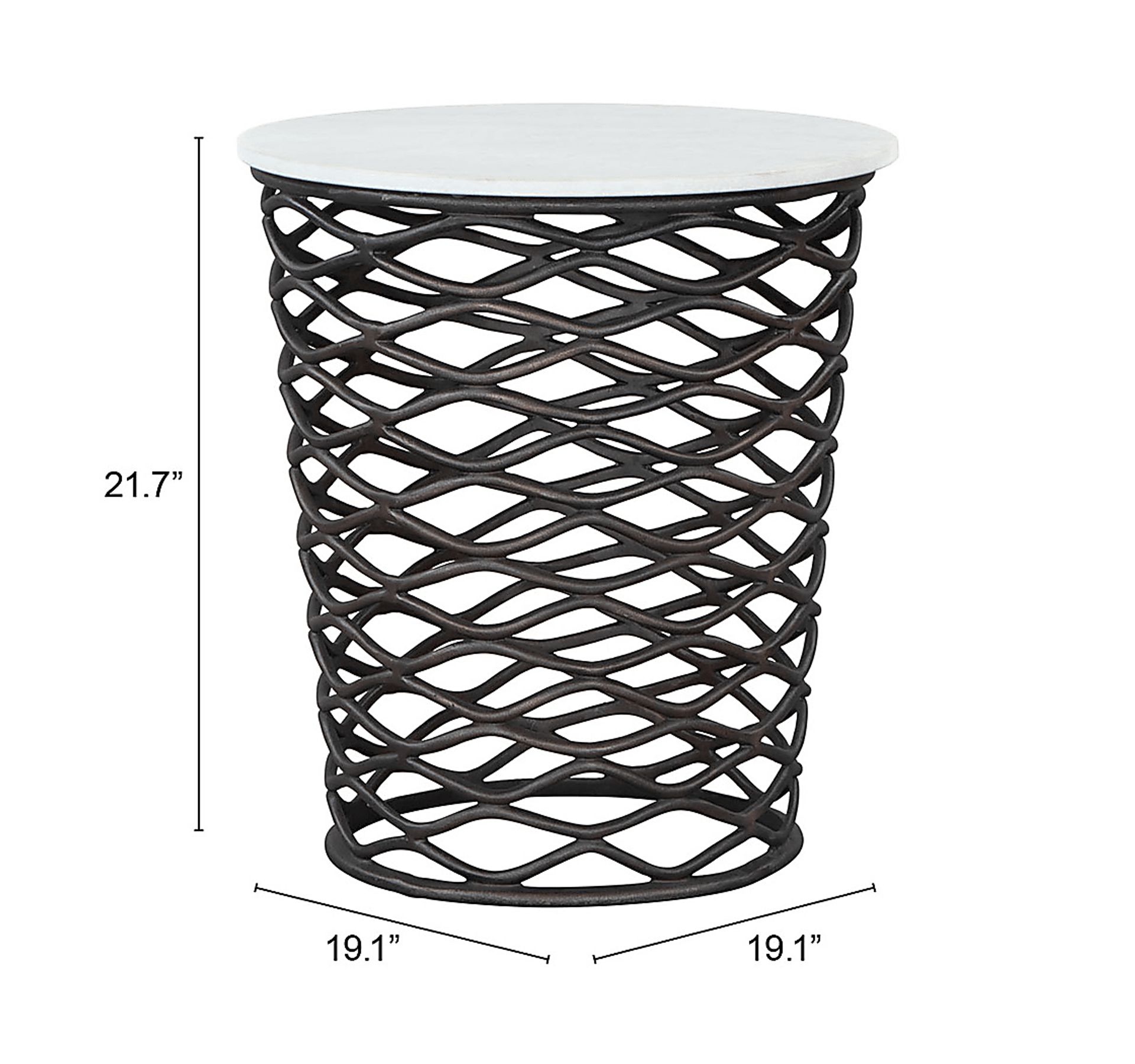 Katchemak White End Table - Image 10