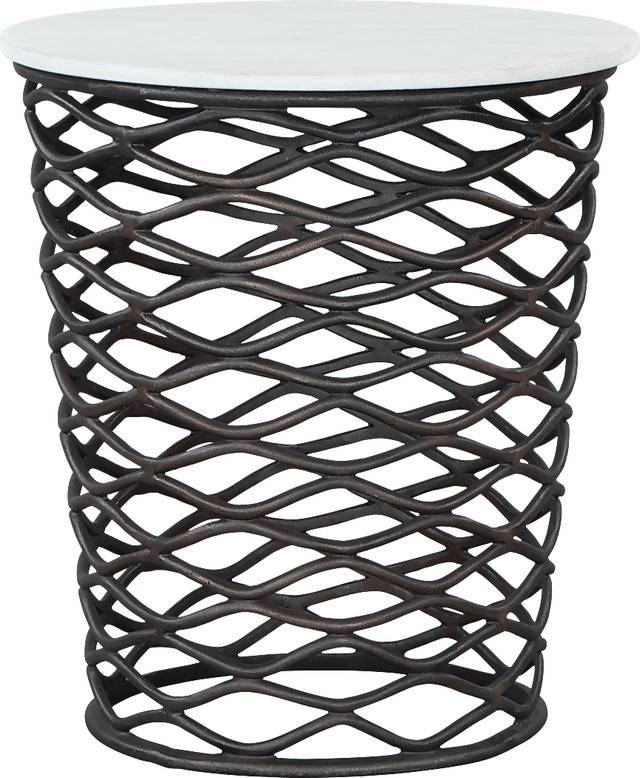 Katchemak White End Table - Thumbnail - Image 1