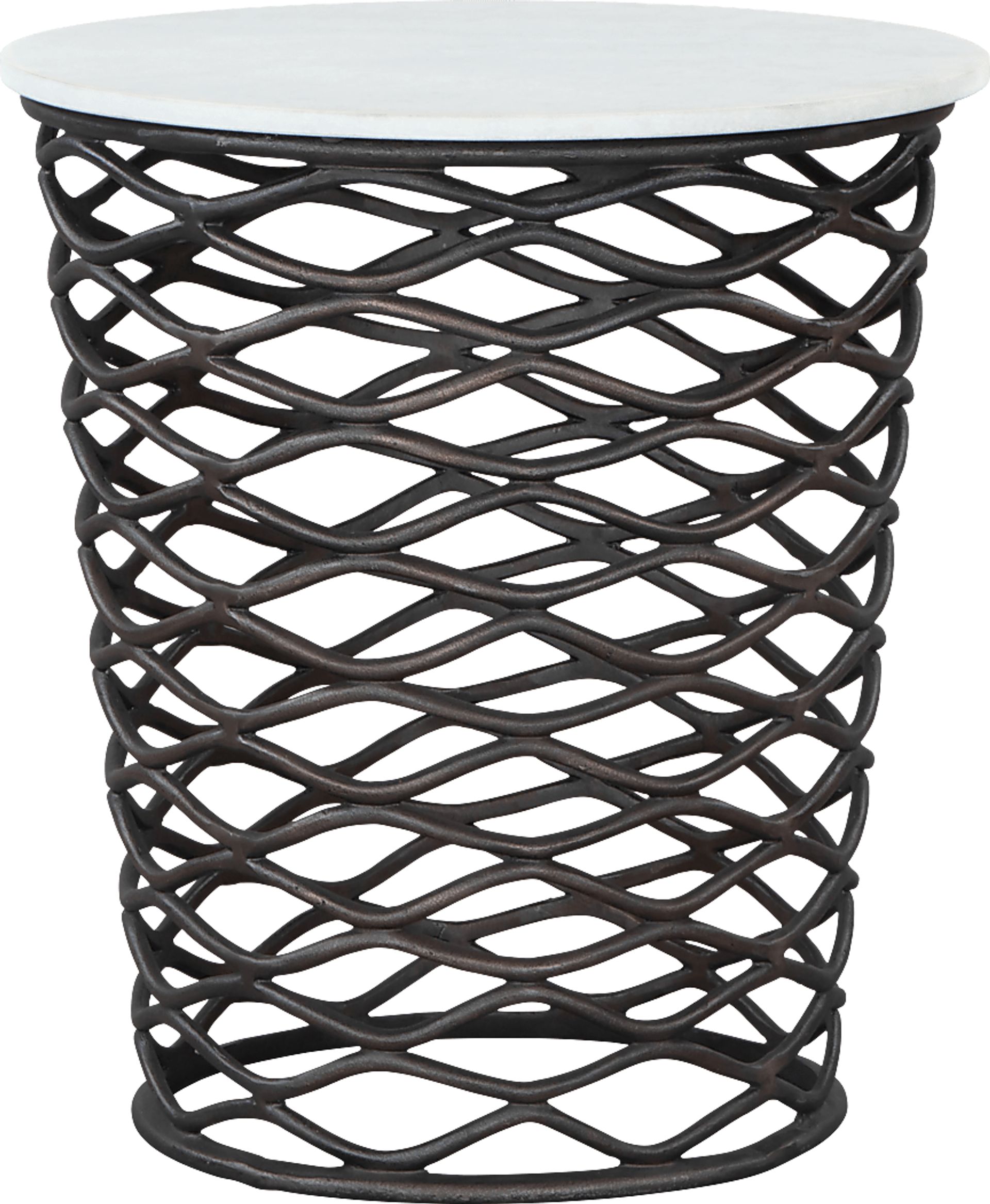 Katchemak White End Table - Image 1