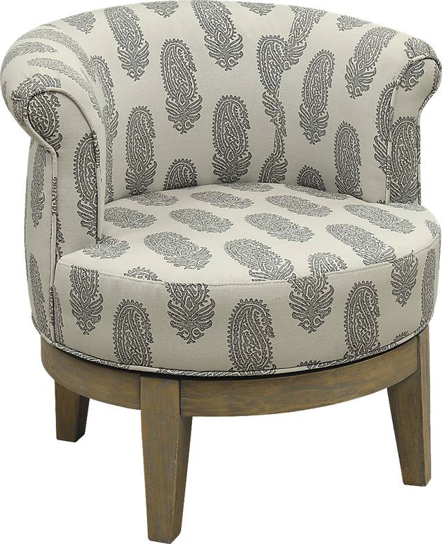 Kateri Gray Accent Swivel Chair - Thumbnail - Image 1