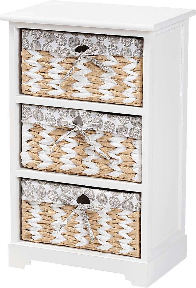 Kathimae White Storage Cabinet - Thumbnail - Image 1