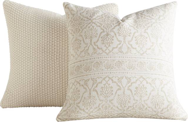 Kathleen Natural Accent Pillow Set of 2 - Thumbnail - Image 1