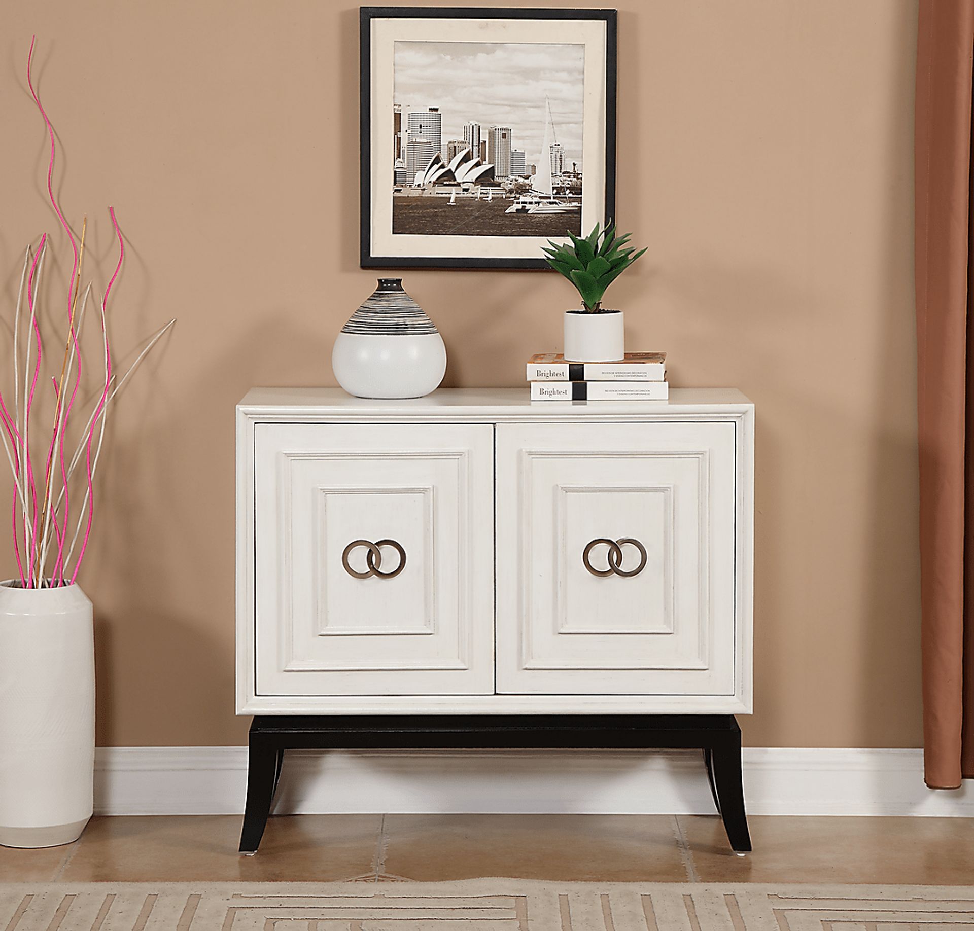 Katkay White Accent Cabinet - Image 3
