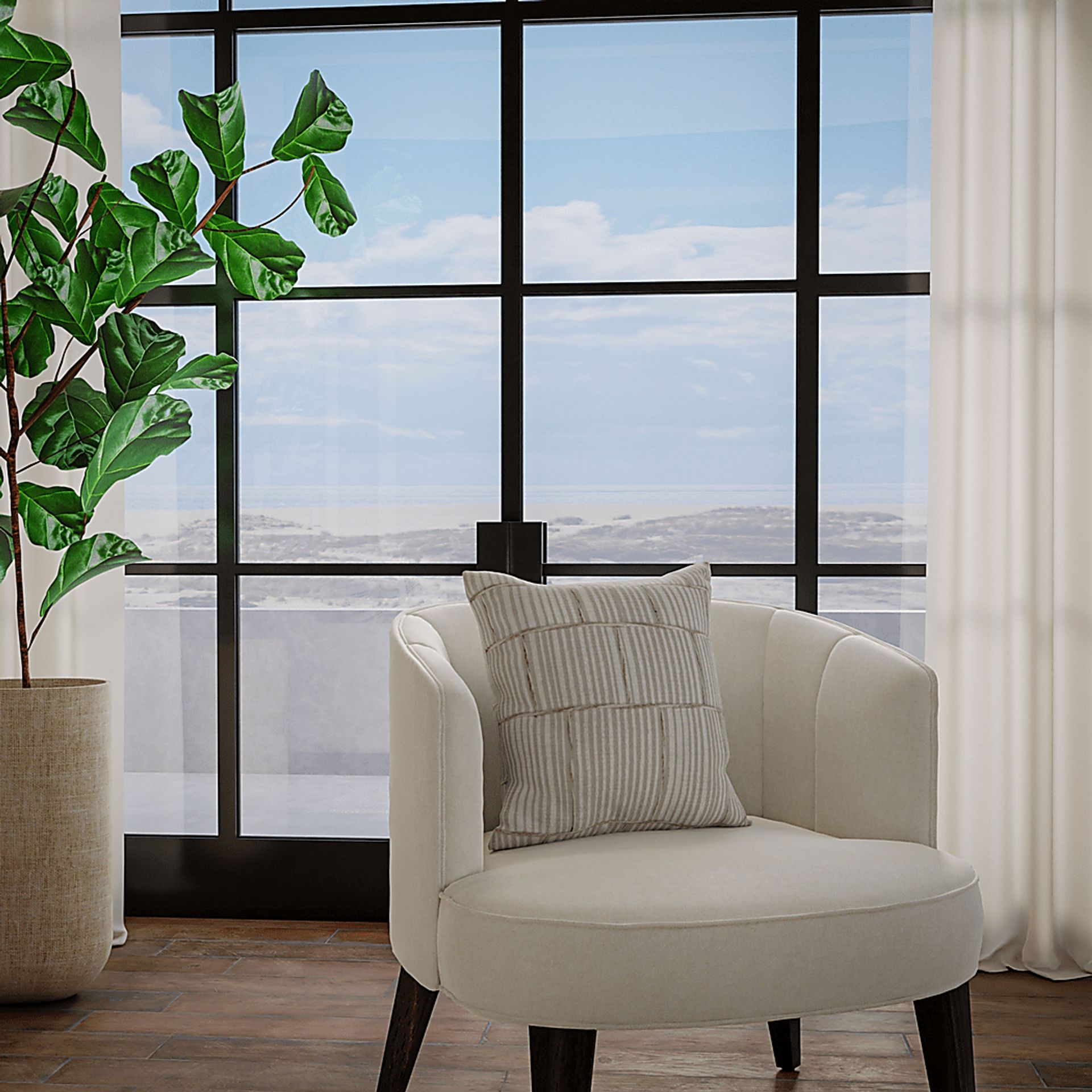 Katrin Gray Indoor/Outdoor Accent Pillow - Image 2