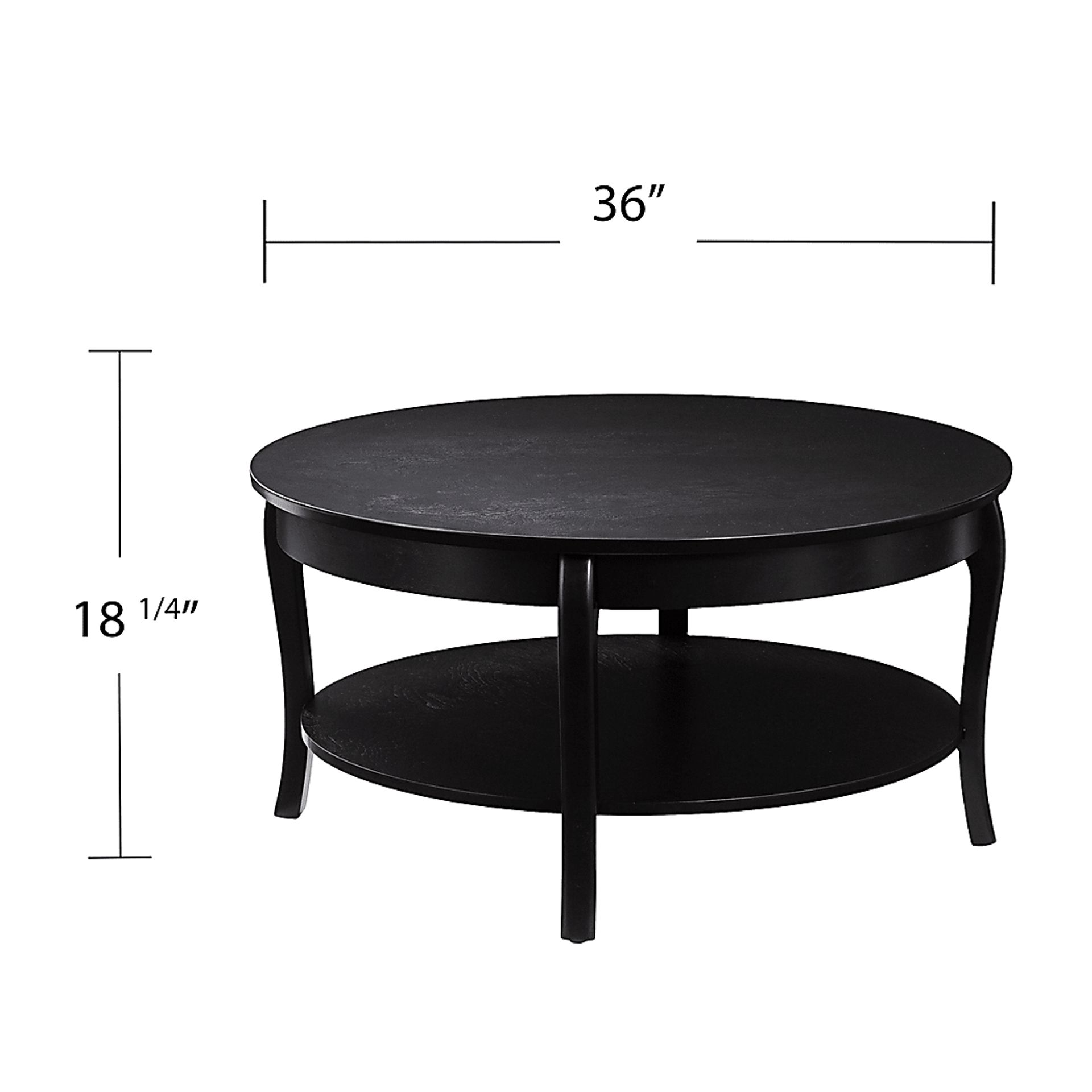 Katzman Black Round Cocktail Table - Image 5