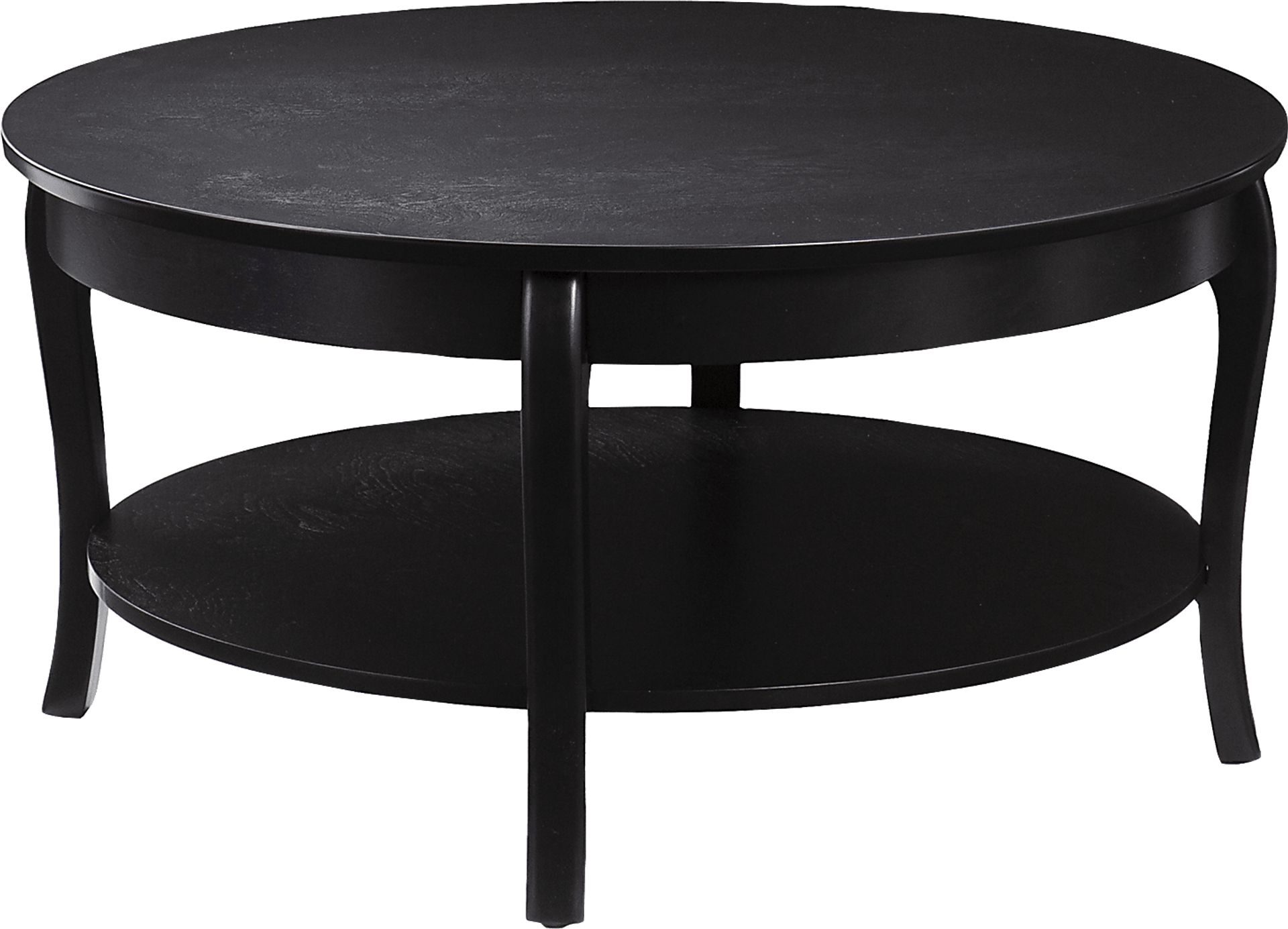 Katzman Black Round Cocktail Table - Image 1