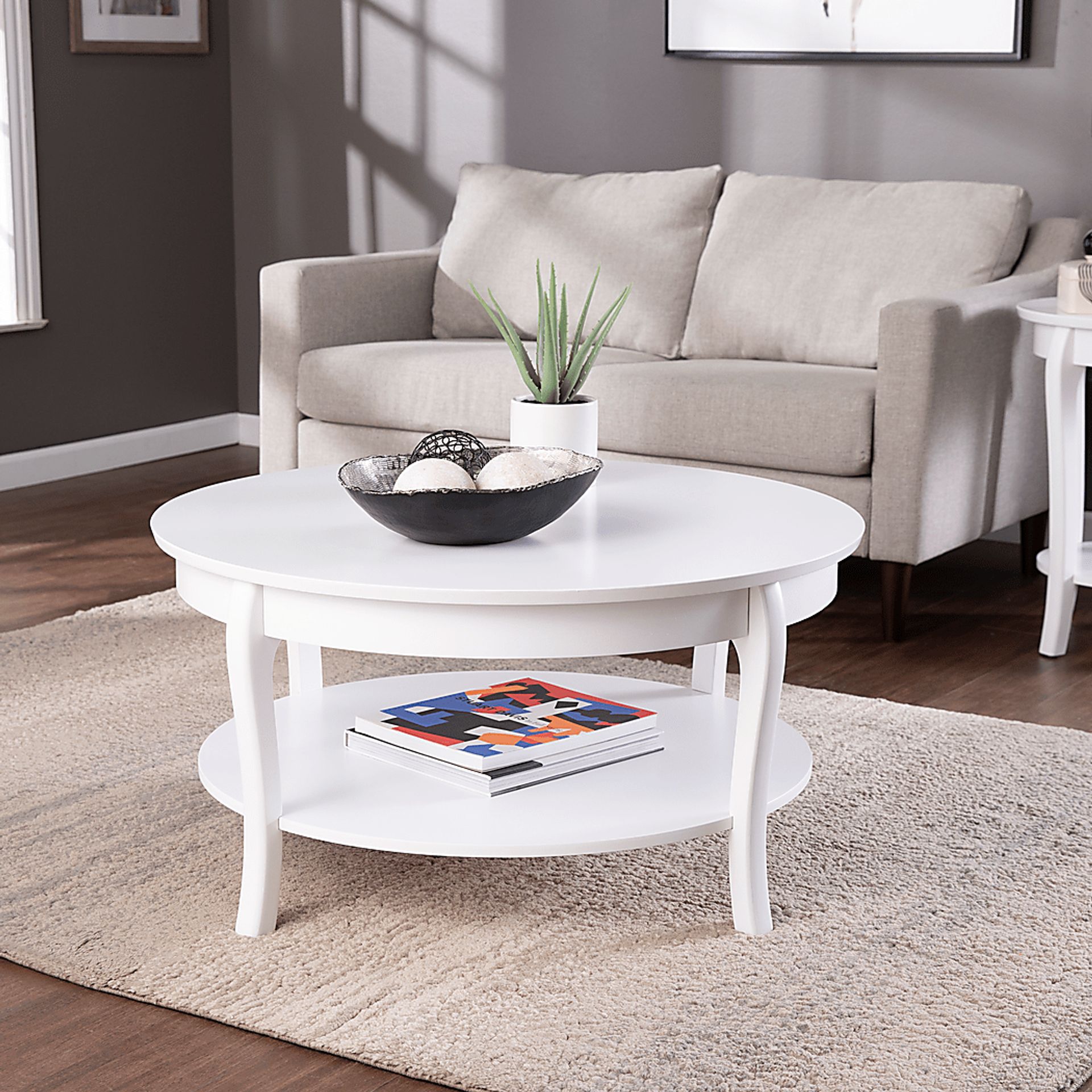 Katzman White Round Cocktail Table - Image 4