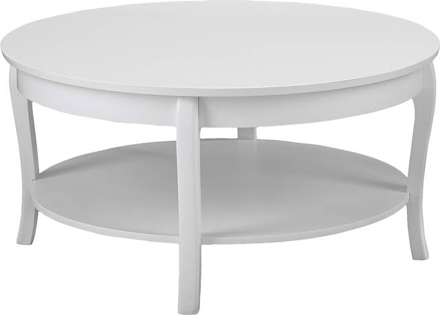 Katzman White Round Cocktail Table - Thumbnail - Image 1