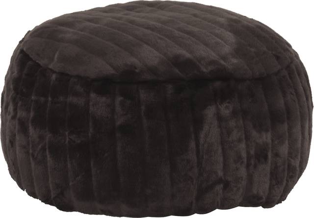Kavan Black Pouf - Thumbnail - Image 1
