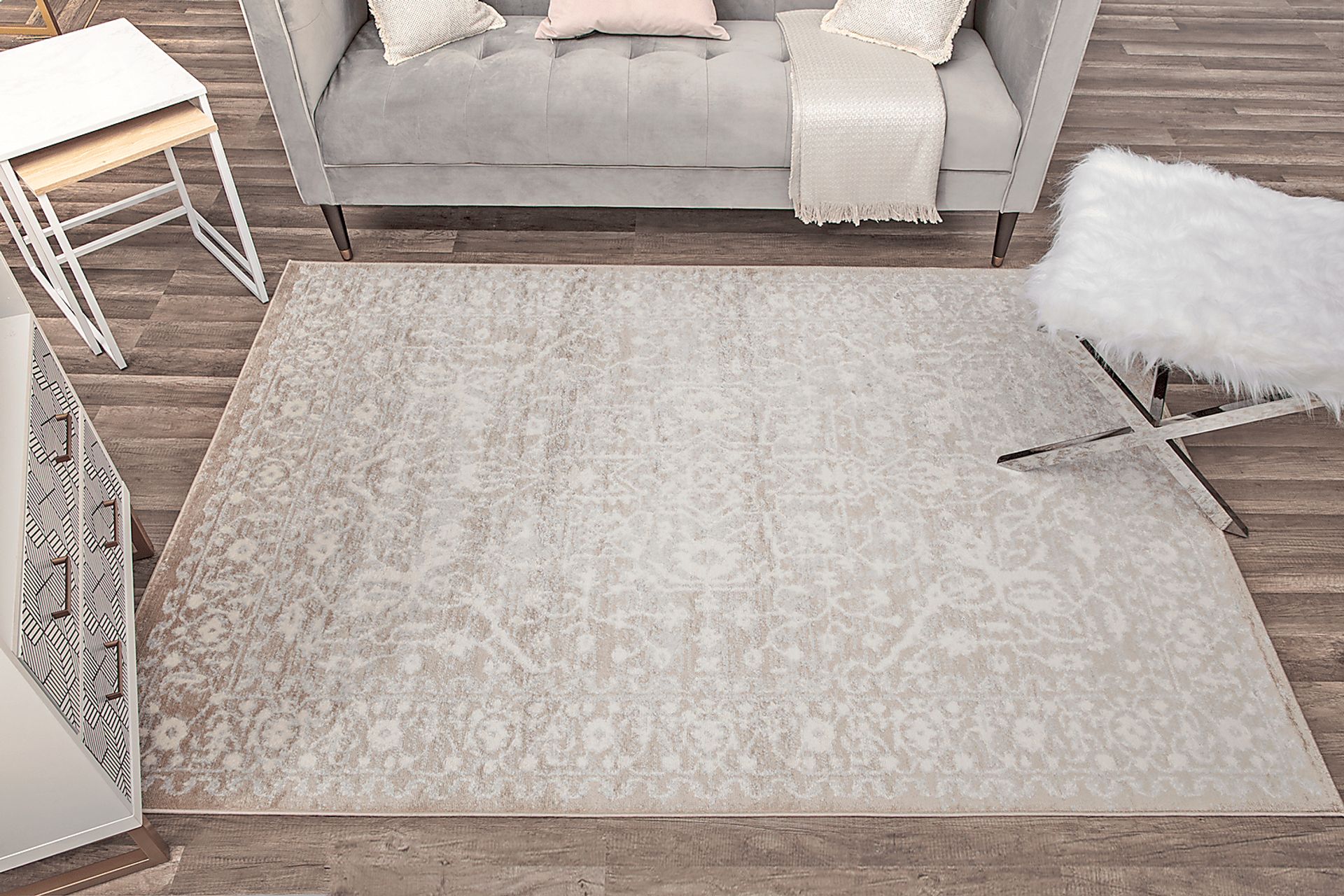 Kaven Cream 5'3 x 7' Rug - Image 3