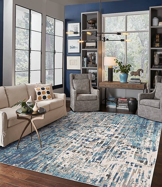 Kawanda Blue 8' x 11' Rug - Thumbnail - Image 2
