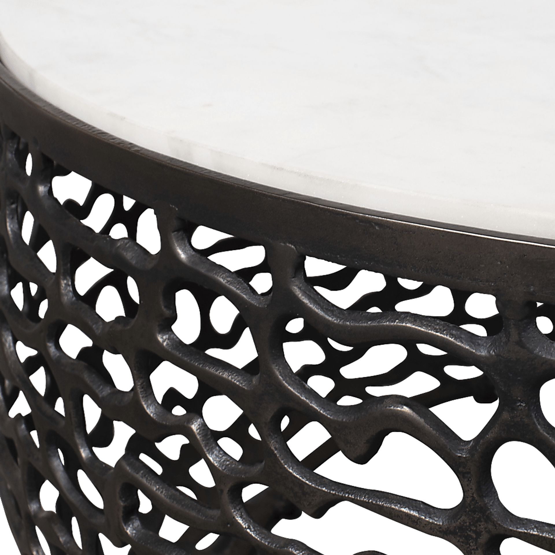 Kayafa Bronze Outdoor End Table - Image 3