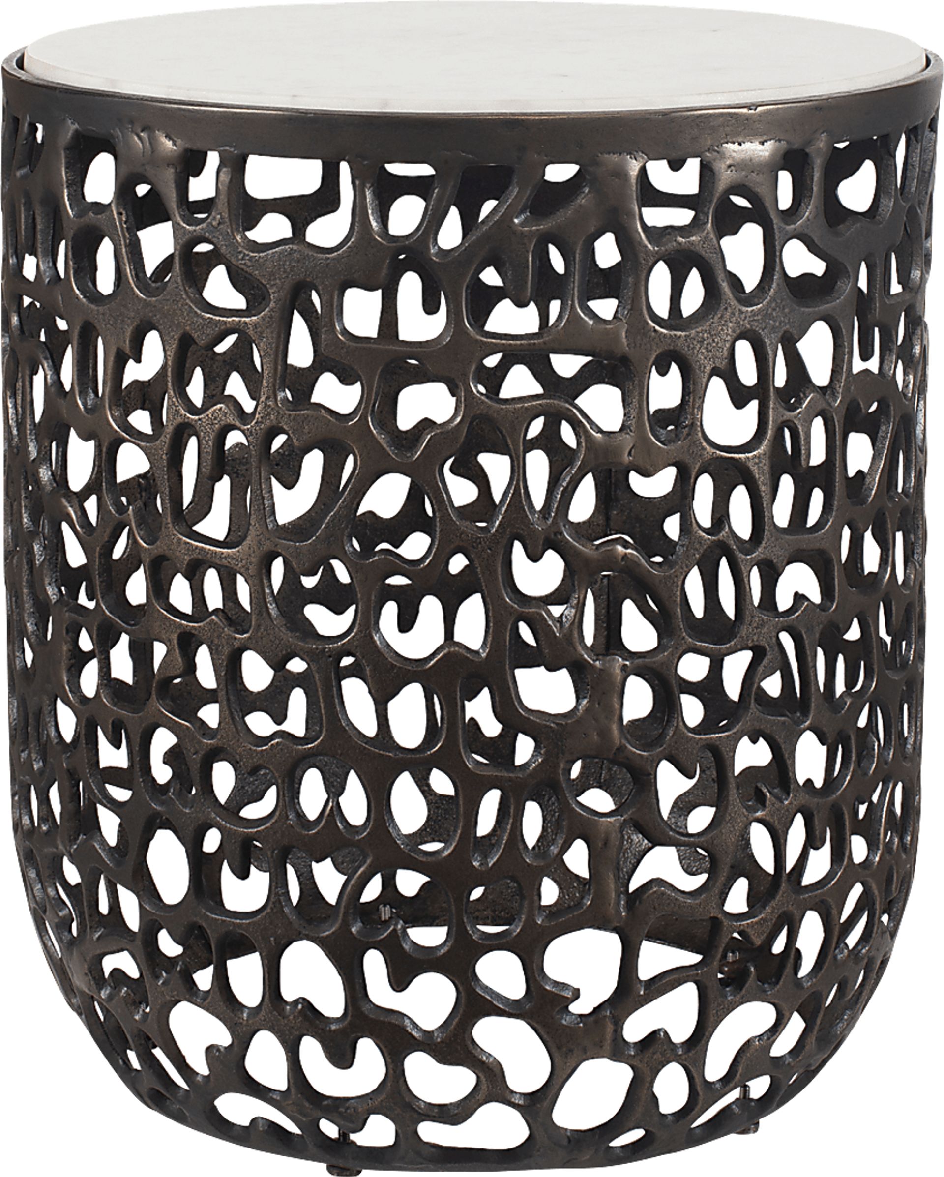 Kayafa Bronze Outdoor End Table - Image 4