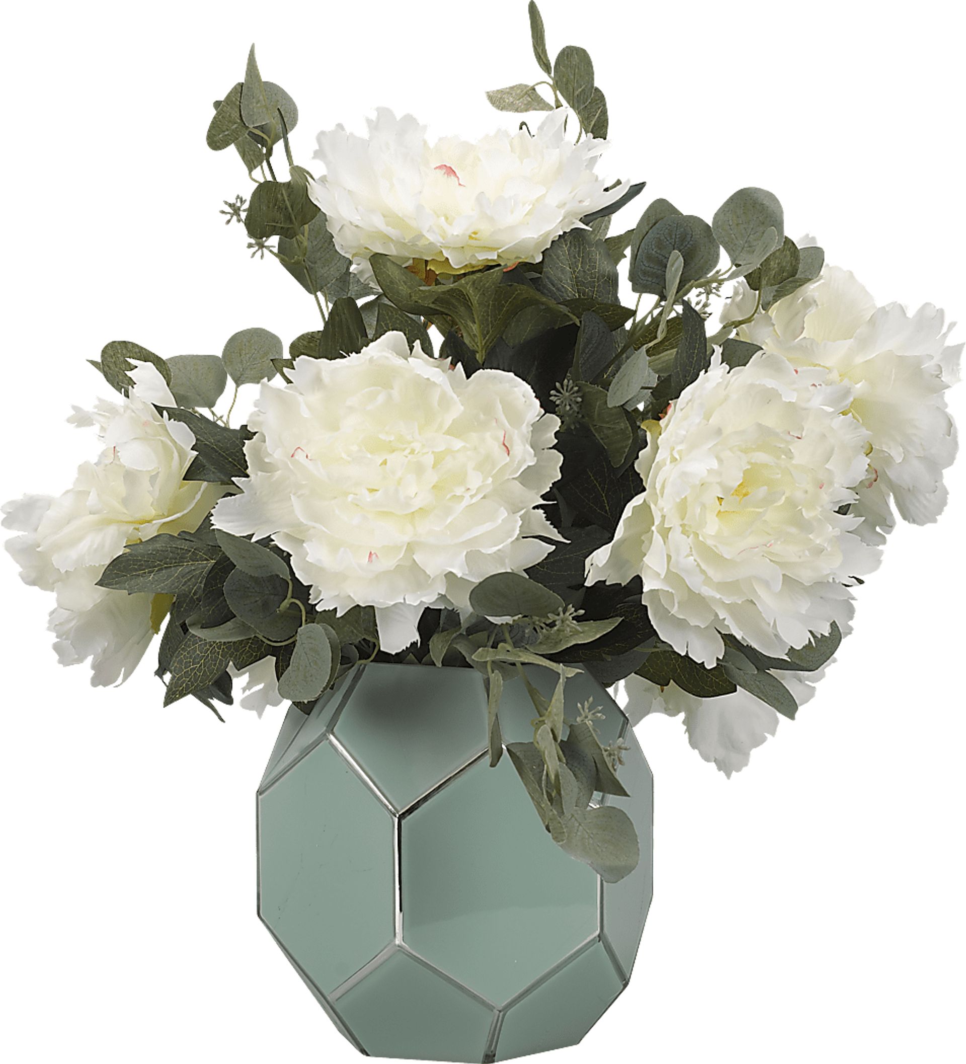 Kayce Cream Peonie Silk Flower Arrangement - Image 1