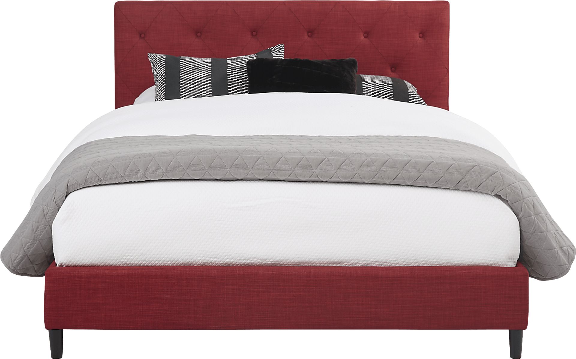 Kaylan Red 3 Pc Queen Upholstered Bed - Image 1