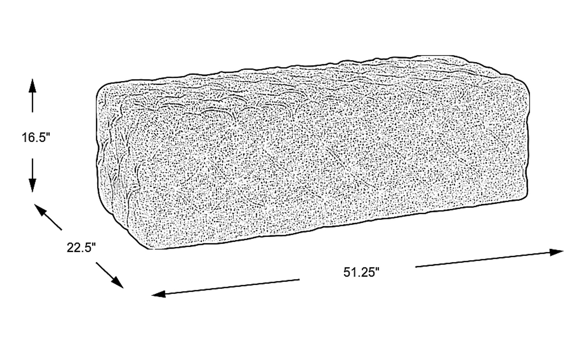 Dimension Image. Please refer to the Dimension Tab on this page for dimension details.