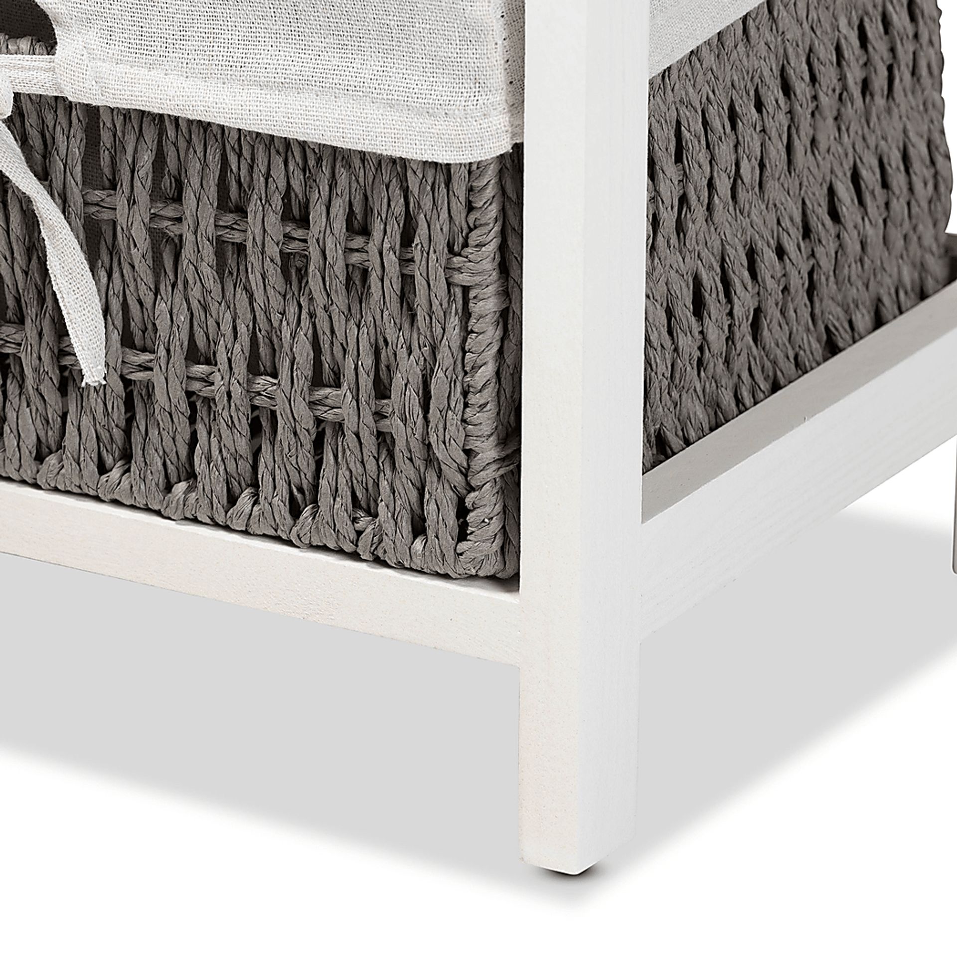 Kayoming White 3 Basket Storage Unit - Image 4