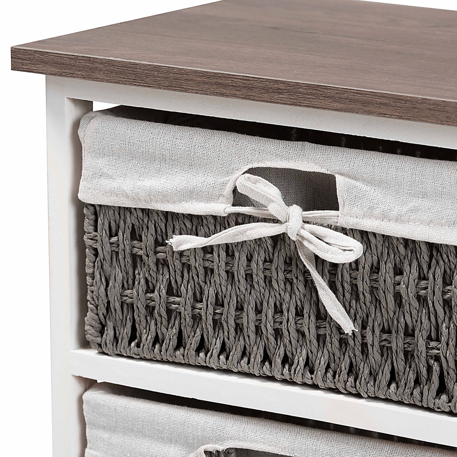Kayoming White 3 Basket Storage Unit - Image 5