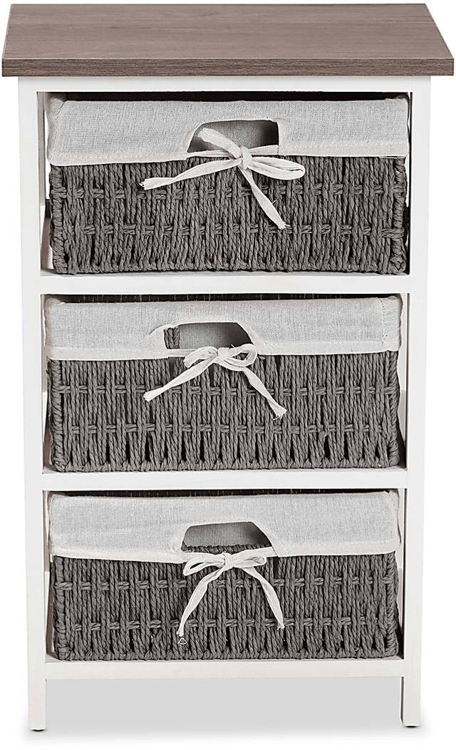 Kayoming White 3 Basket Storage Unit - Thumbnail - Image 7