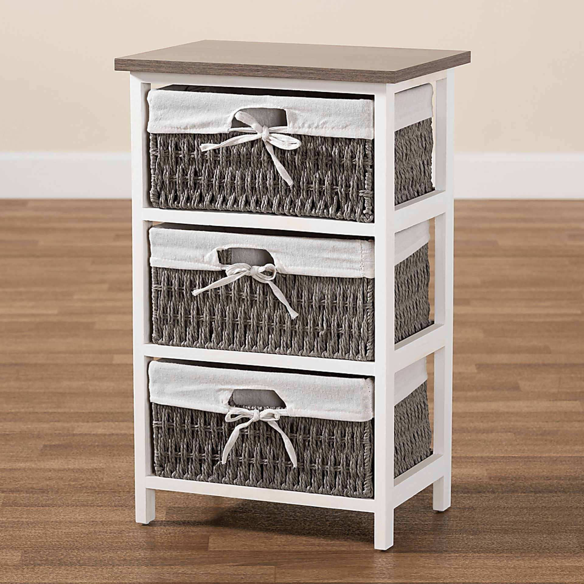Kayoming White 3 Basket Storage Unit - Image 10