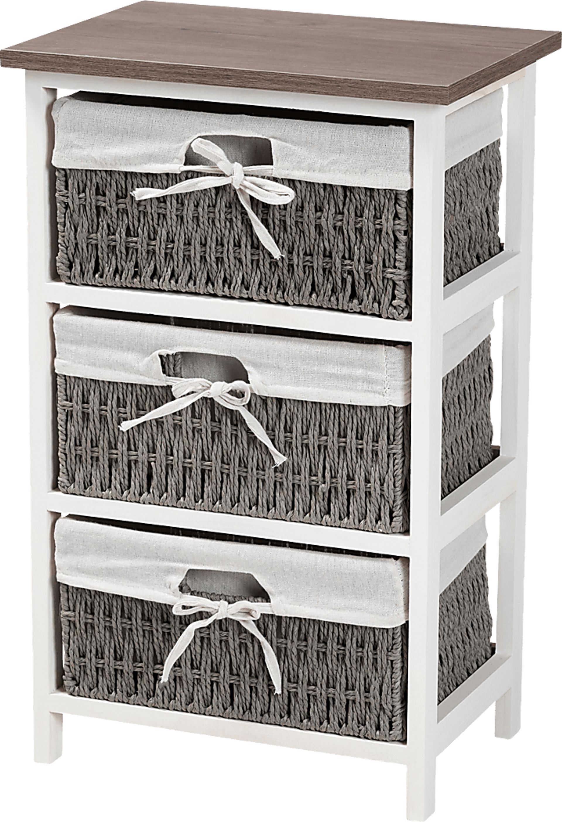 Kayoming White 3 Basket Storage Unit - Image 1