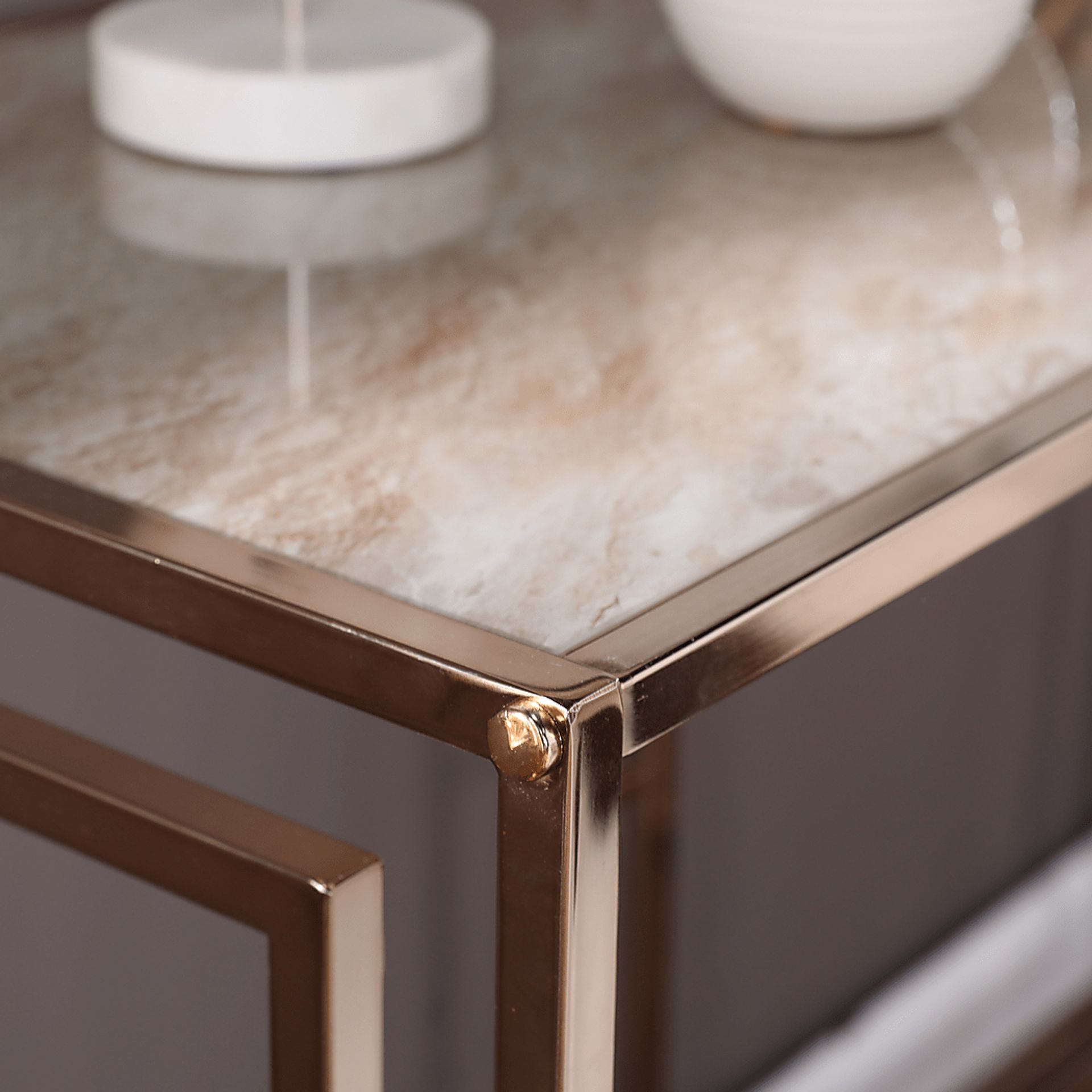 Kayview Gold Sofa Table - Image 4
