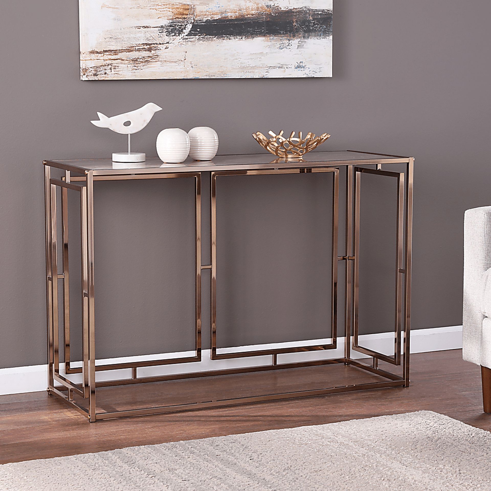 Kayview Gold Sofa Table - Image 5