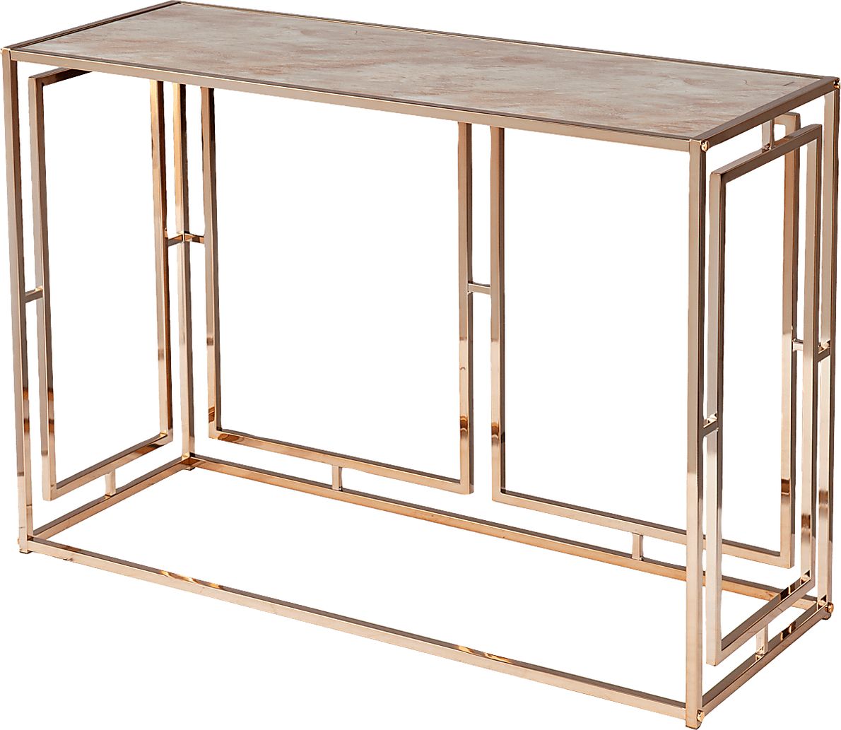 Kayview Champagne,Gold Colors,Metal Sofa Table Rooms To Go