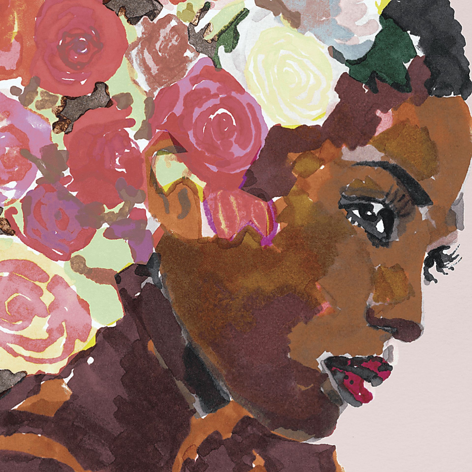 Kazadi Pink Wooden Wall Art - Image 3