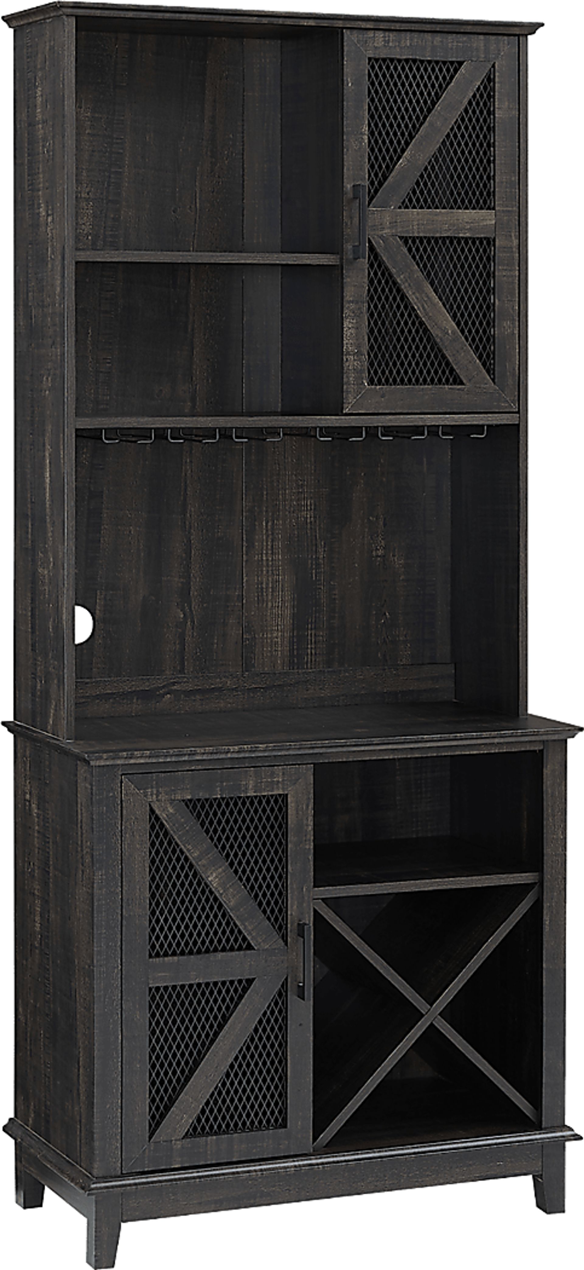 Kazia Charcoal Bar Cabinet - Image 1