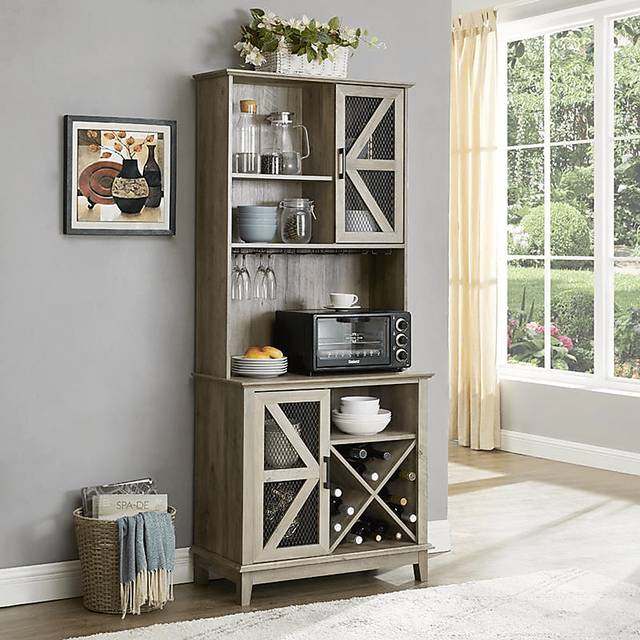 Kazia Gray Bar Cabinet - Thumbnail - Image 9